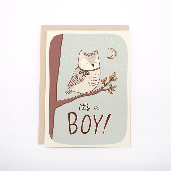 Baby - It's A Boy Owl
