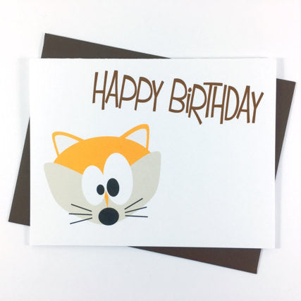 Fox - Happy Birthday Card