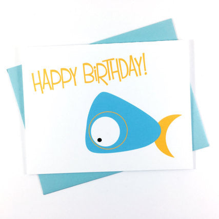 Blue Whale - Happy Birthday Card
