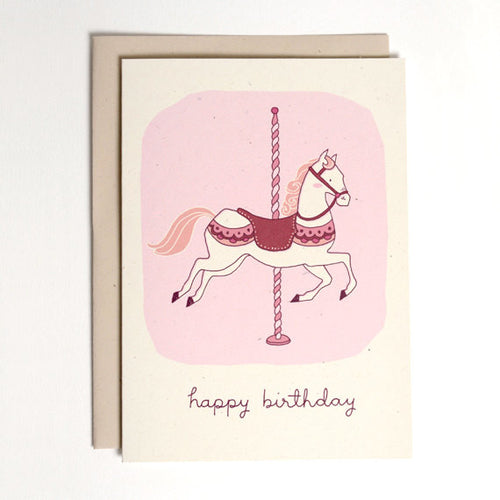 Happy Birthday - Carousel Horse